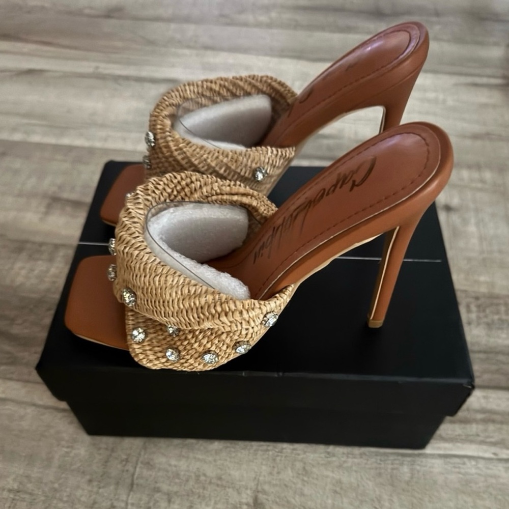 Women’s Rhinestone Raffia Twist Kandy Heels - Picture 5 of 6